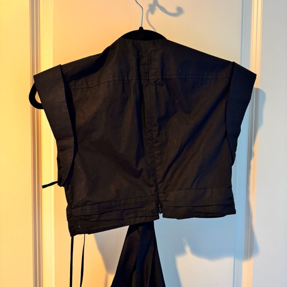 A.L.C. Alexandria Cut-Out Poplin Black Midi Dress | Size 2 - Picture 7 of 8